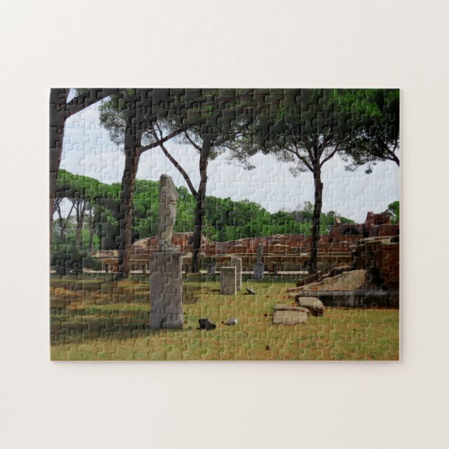 Romerska ruiner från Ostia Antica Pussel (Horisontell)