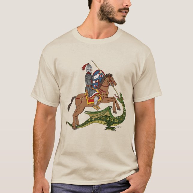 Romerska Sankt Göran och draken T Shirt (Framsida)