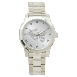 Romerska sifferuppgifter för Comedy och Tragedy Si Armbandsur