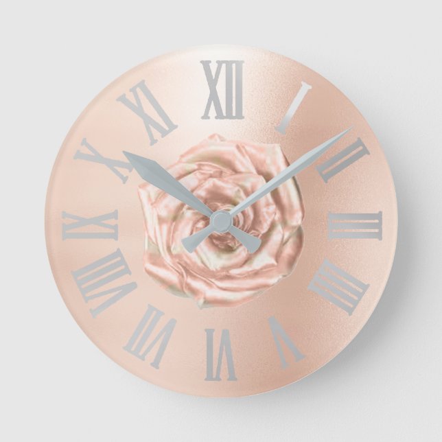 Romerska siffror för kopparmetallisk kopparmetall  rund klocka (Framsida)