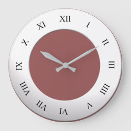 Romerska siffror på White Ram på valfri Färg Stor Klocka