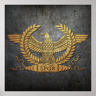 Romerska sjöfågelvägen Guld Eagle vid Järn Poster