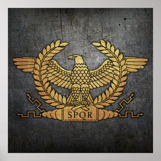Romerska sjöfågelvägen Guld Eagle vid Järn Poster
