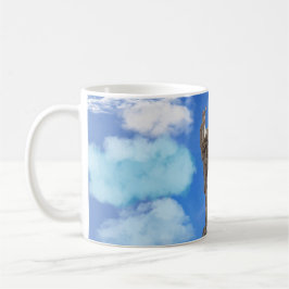 Romerska skulpturblå moln kaffemugg
