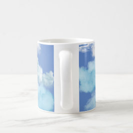 Romerska skulpturblå moln kaffemugg