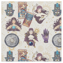 Romerska Sol Måne Stars vattenfärg Tyg