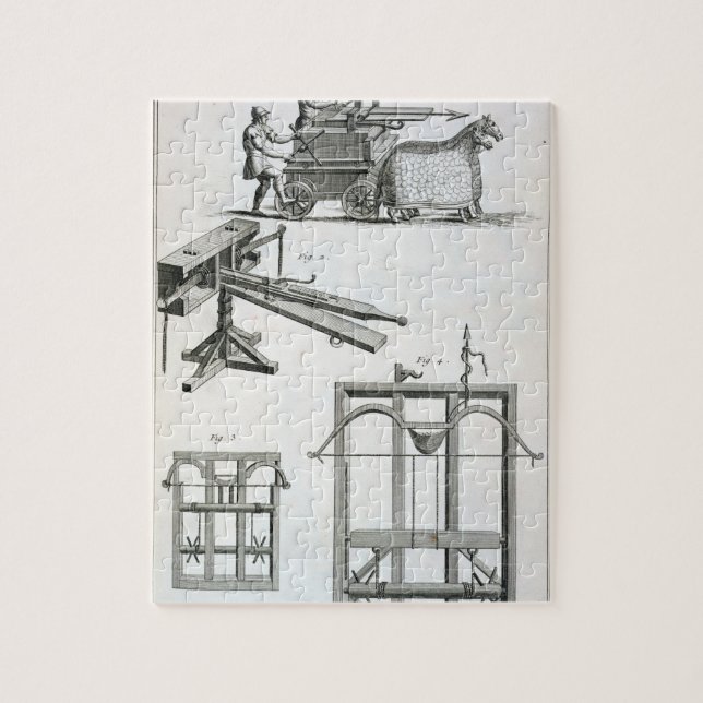 Romerskt ballistiskt maskineri, från pussel (Vertikal)