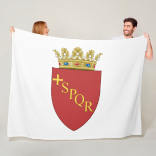 Romerskt familjevapen (SPQR) (Rom, Italien) Fleecefilt