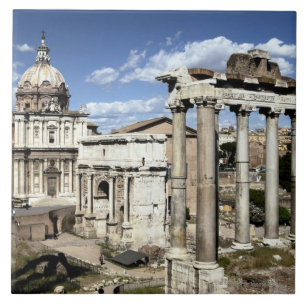 Romerskt fora, Rome, italien Kakelplatta
