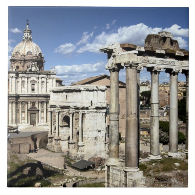 Romerskt fora, Rome, italien Kakelplatta (Framsidan)