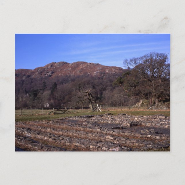 Romerskt fort Ambleside Cumbria Vykort (Framsida)