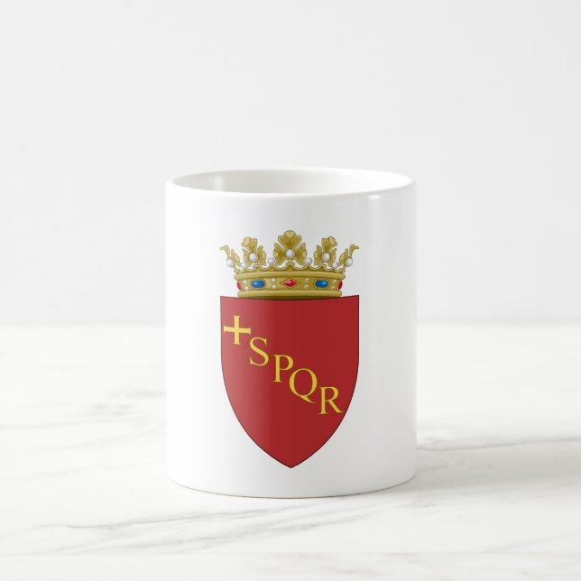 Romerskt statsvapen (SPQR) (Rom, Italien) Kaffemugg (Center)