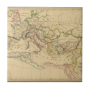 Romerskt välde under Constantine och Trajan Kakelplatta