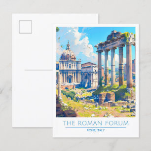 Romforumet i Rom Italien Vintage resor Vykort