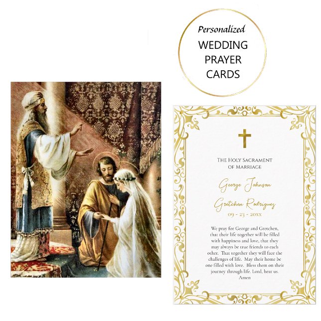 Romkatolskt Bröllop Prayer-kort Placeringskort (Skapare uppladdad)