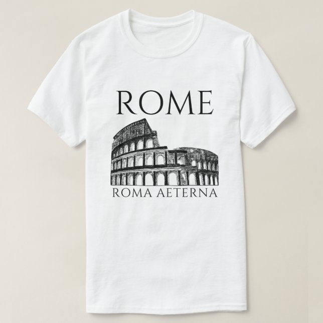 Romkolosseum, historiskt romerska resor t shirt (Design framsida)