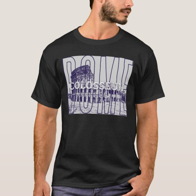 Romkolosseum, historiskt romerska resor t shirt (Framsida)