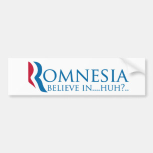 Romnesia - tro i Huh? Definition av Romney Bildekal