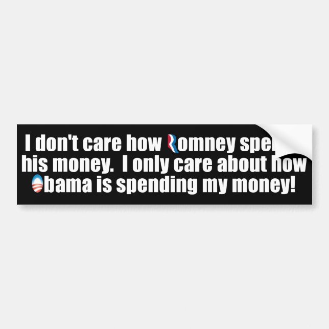 Romney - 2012 - Anti Obama utgifter Bildekal (Framsidan)