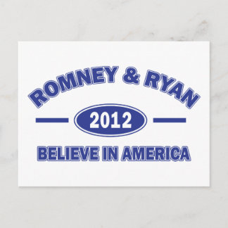 Romney and Ryan 2012 Vykort