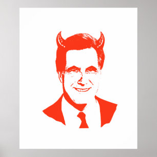 Romney är Djävulen Poster