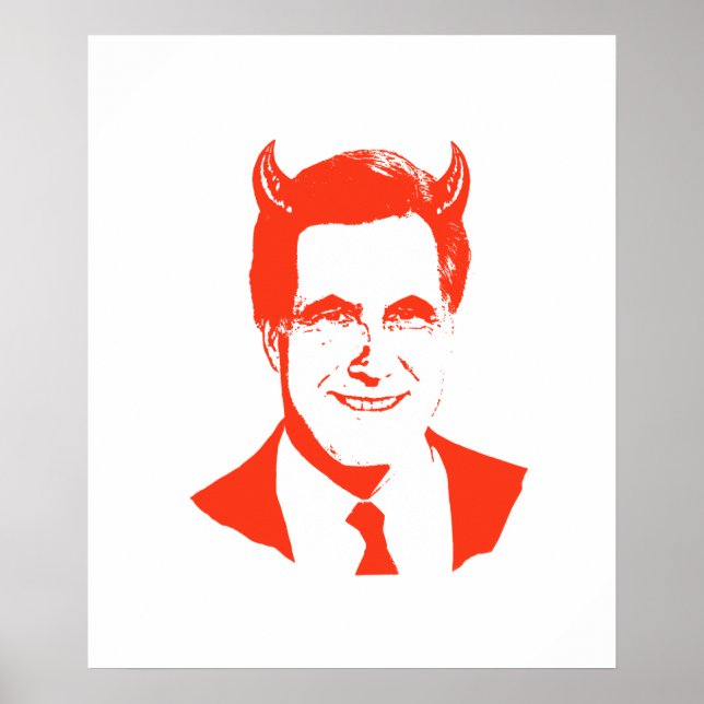 Romney är Djävulen Poster (Framsidan)