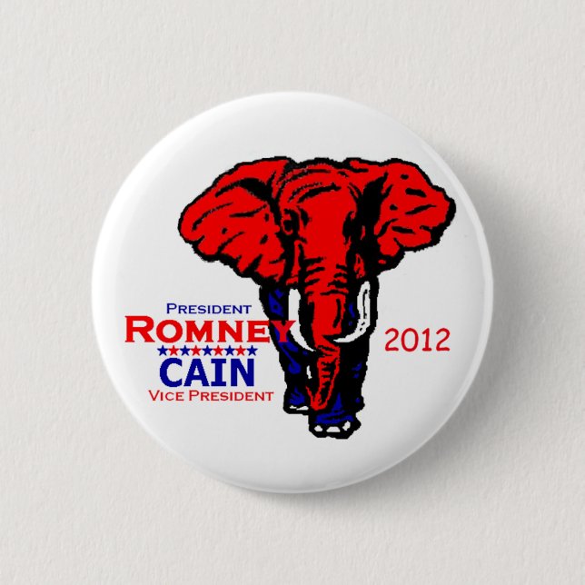 Romney Cain 2012 Knapp (Framsida)