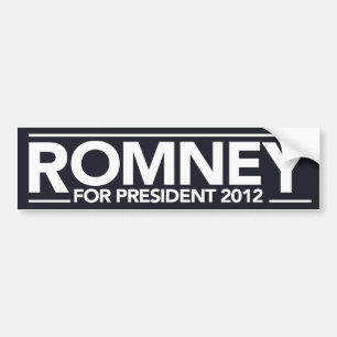 Romney för presidentbildekalet (svarten) bildekal