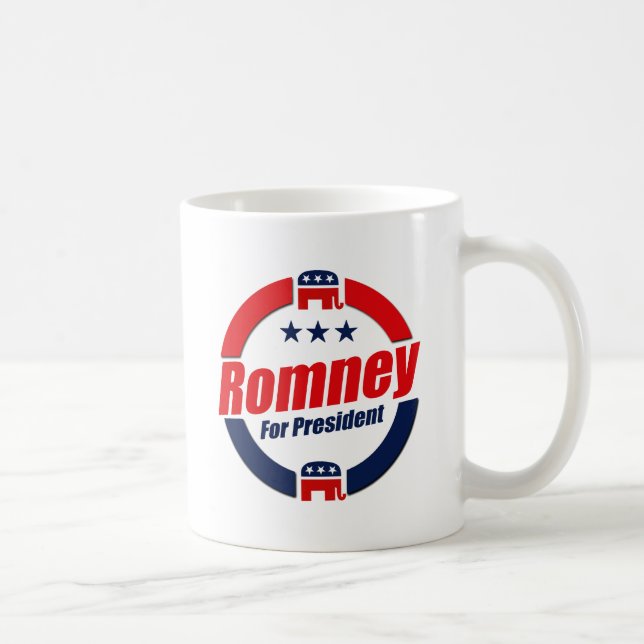 ROMNEY FÖR PRESIDENTEN (republikanen) Kaffemugg (Höger)