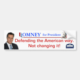 Romney: Försvara amerikanen långt Bildekal