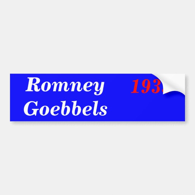 Romney Goebels 1933 Bildekal (Framsidan)