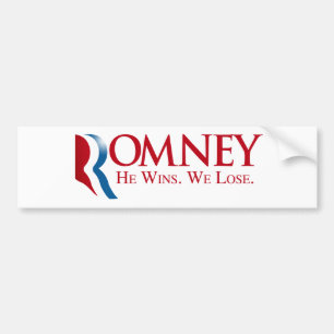 Romney - han segrar. Vi förlorar Bildekal
