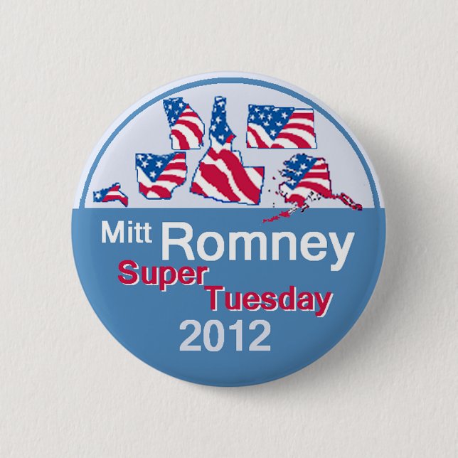 Romney knäppas den TOPPNA TISDAGEN Knapp (Framsida)