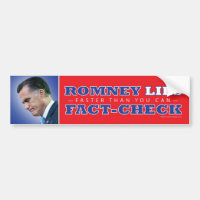 Romney ligger Faktum-Kontroll bildekal