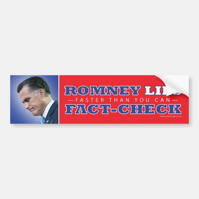 Romney ligger Faktum-Kontroll bildekal (Framsidan)