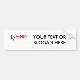 Romney - mindre jobb, mer kriger bildekal
