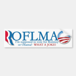 Romney/Obama ROTFLMAO bildekal