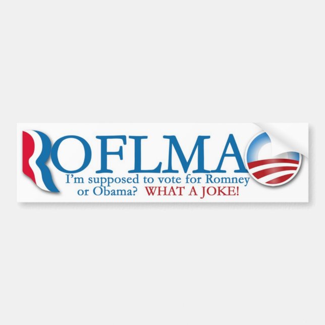 Romney/Obama ROTFLMAO bildekal (Framsidan)