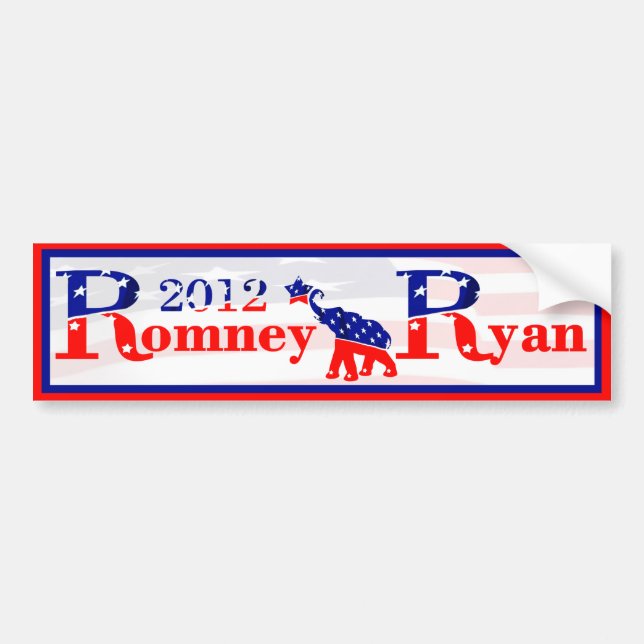Romney och Ryan bildekal 2012 (Framsidan)