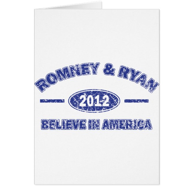 Romney och Ryan Tro på Amerika Hälsningskort (Framsidan)