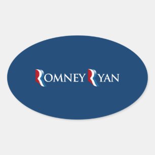 ROMNEY RYAN 2012 BANNER.png Ovalt Klistermärke