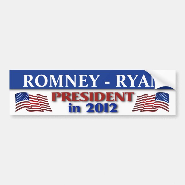 Romney Ryan 2012 Bildekal (Framsidan)