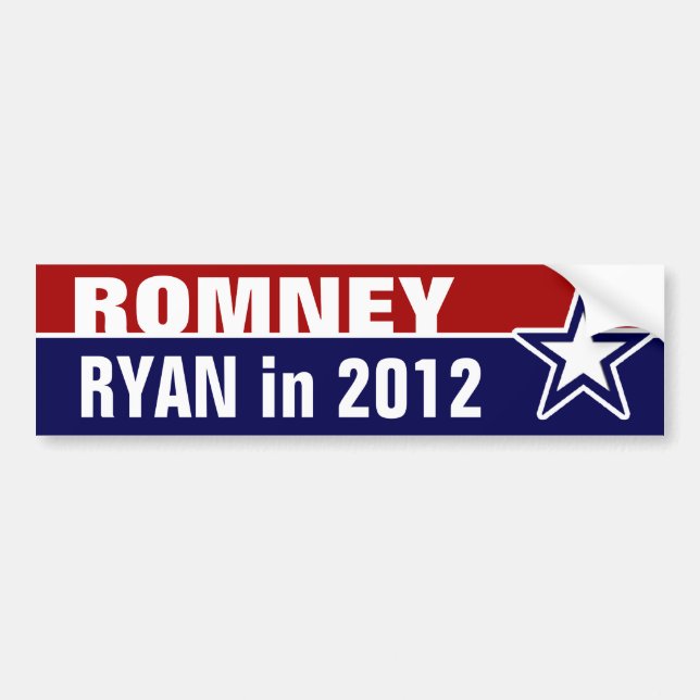 Romney Ryan 2012 Bildekal (Framsidan)