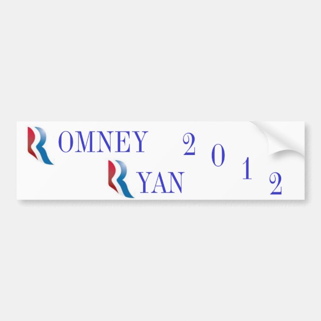 Romney Ryan 2012 Bildekal (Framsidan)