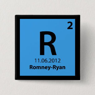 Romney Ryan 2012 elementära kampanj knäppas Knapp