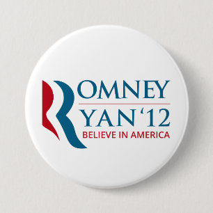 Romney/Ryan 2012 för US-president och VP Knapp