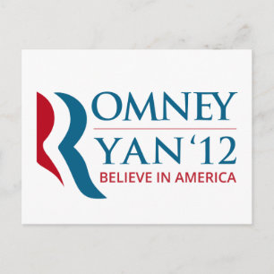 Romney/Ryan 2012 för US-president och VP Vykort