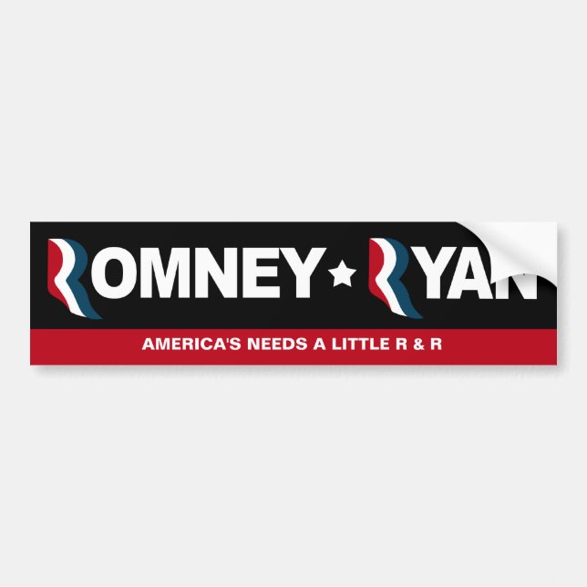 Romney/Ryan 2012 - tajma för något R & R Bildekal (Framsidan)