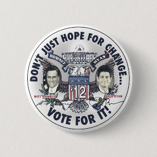 Romney Ryan 2012 två hövdad örn Jugate Knapp