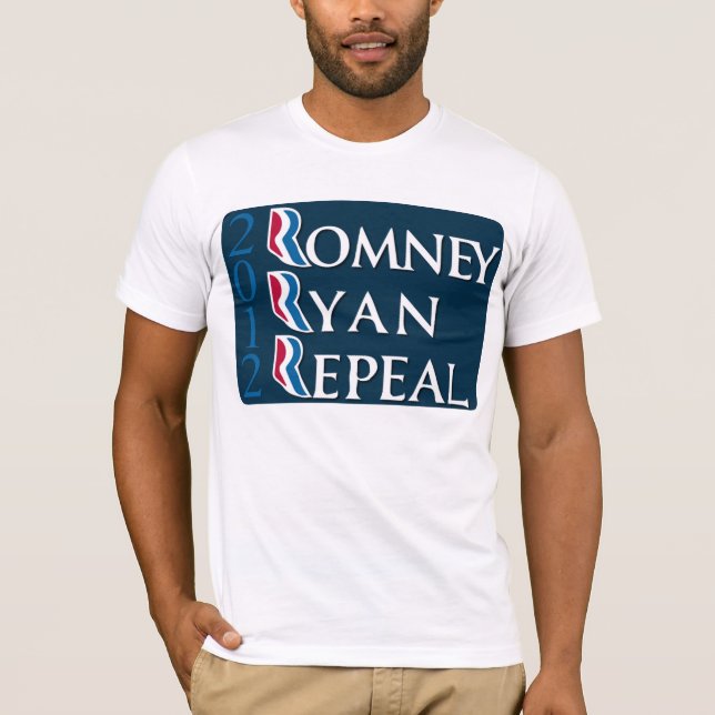 Romney Ryan avskaffandeObamacare T-tröja T-shirt (Framsida)
